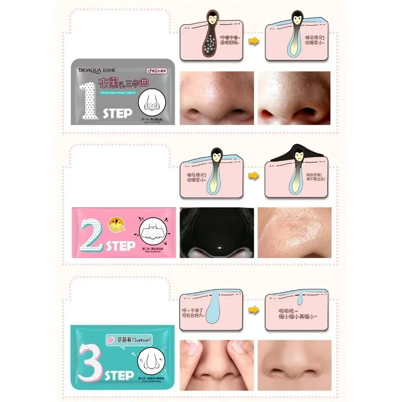 BIOAQUA wholesale nose blackhead remover cleaner black mask deep cleansing