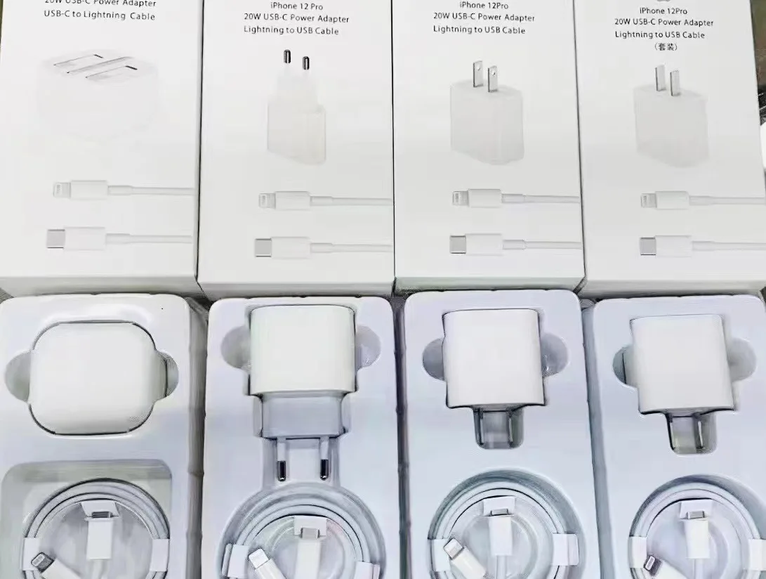 US AU UK EU Fast Charger 20W USB-C Cable Type C PD Charger Power Adapter Charger for iPhone