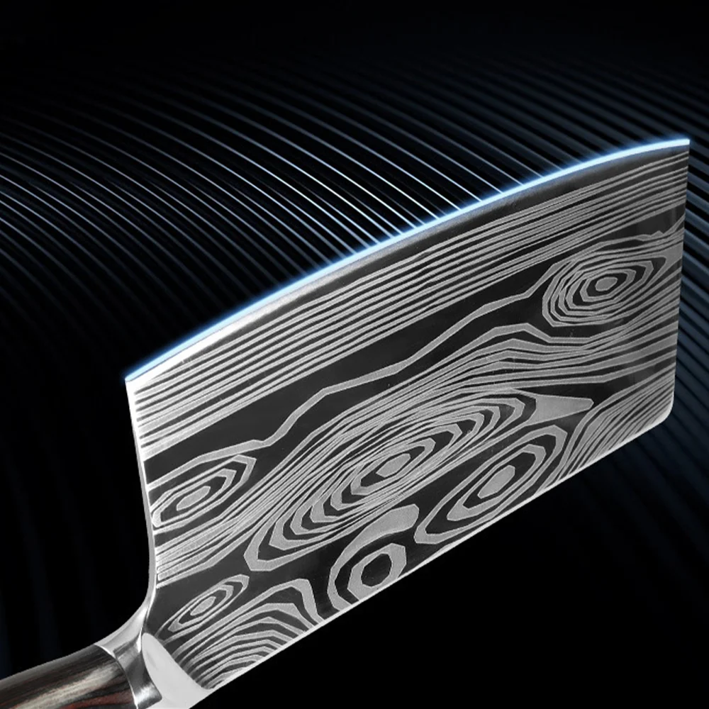 lo mas vendido Forever Sharp german steel damascus knives 7 Inch chinese butcher chef knife kit Cleaver wood handle for meat