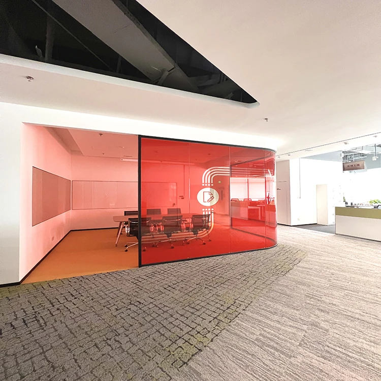 Customized Panoramic Partition Full Height Indoor Frameless Glass Wall