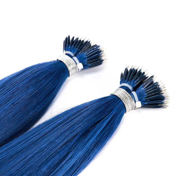 Trade Assurance Supplier Raw Human Hair  Vrigin Cuticle Aligned  Different Color Nano Ring Tip Human Hair Extension