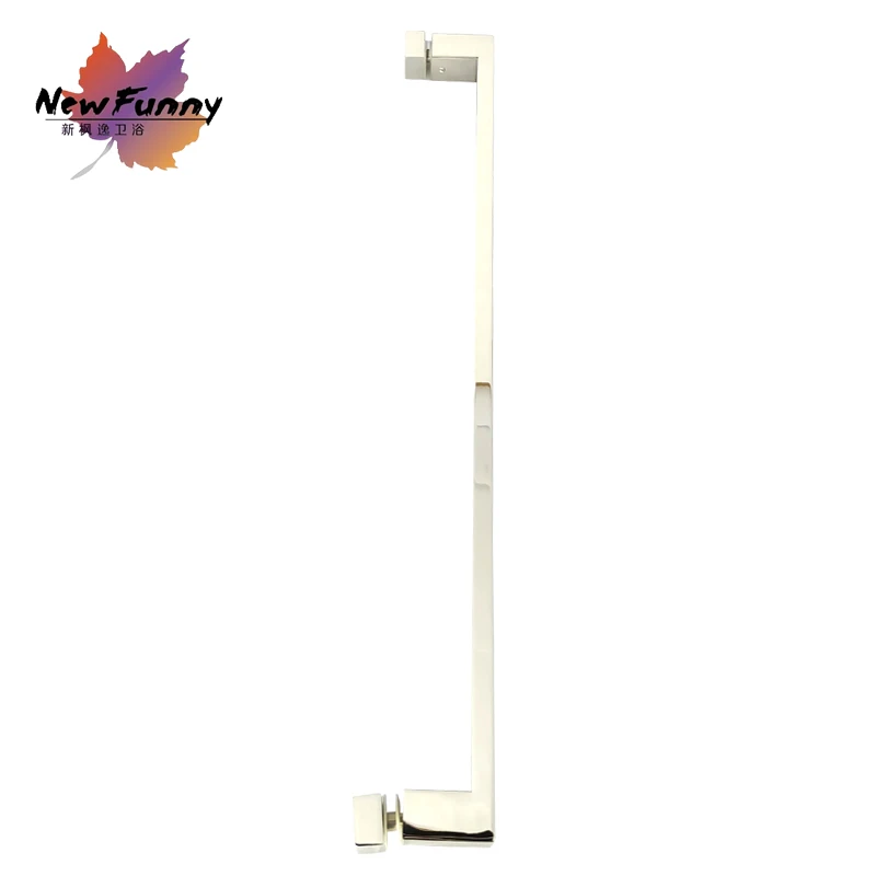 In Stock Large size Sliver Bathroom Handle Corrosion Resistant 304 Stainless Steel Shower Door Bar For Bathroom