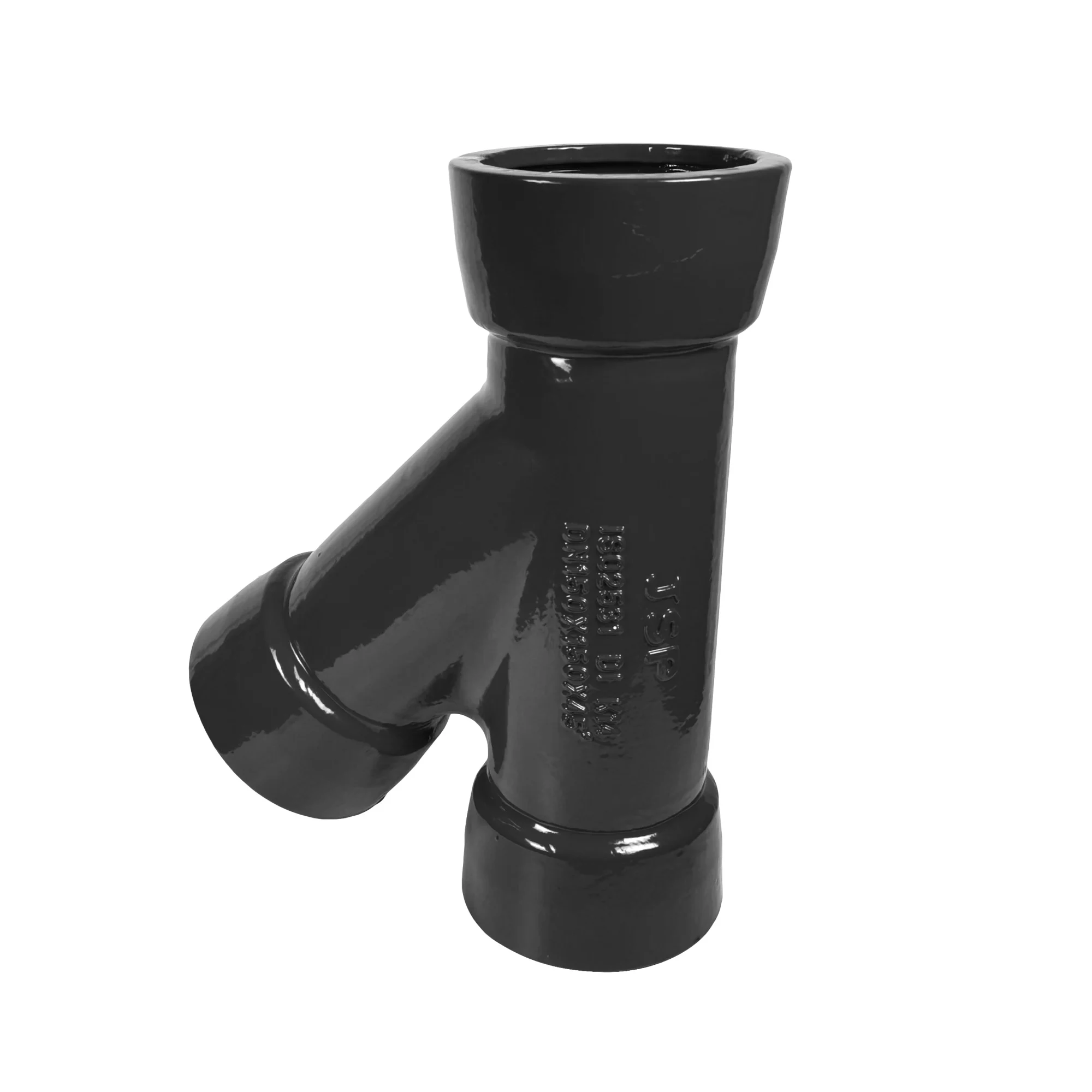JSP iISO2531 PN10/16/25  Angle Branch Tee DN80-500 DI Pipe Fittings Ductile Iron All Flanged Tee With 45 Degree Angle Branch
