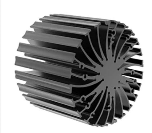 aluminum manufacture LED aluminum sunflower heatsink  aluminum alloy heat sink profiles anodized spraying CNC finishing