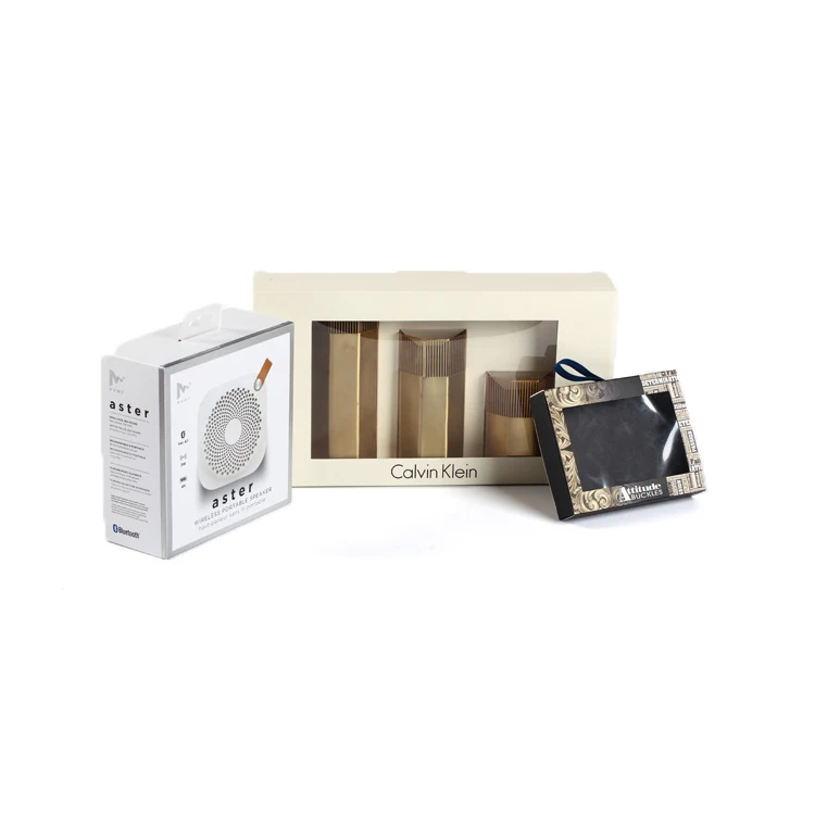 cosmetic elegent clear window skin care packaging boxes printed perfume packaging box design templates box