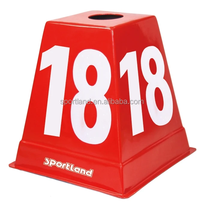 Track and Field 1-8 Distance Marker Cone Lane Marker Cone Flag for Throwing Shot Discus Hammer