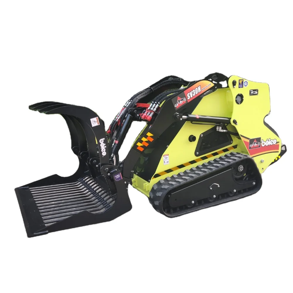 Articulated Mini Wheel Loader Earth-moving Mini Skid Steer Loader With Concrete Mixer