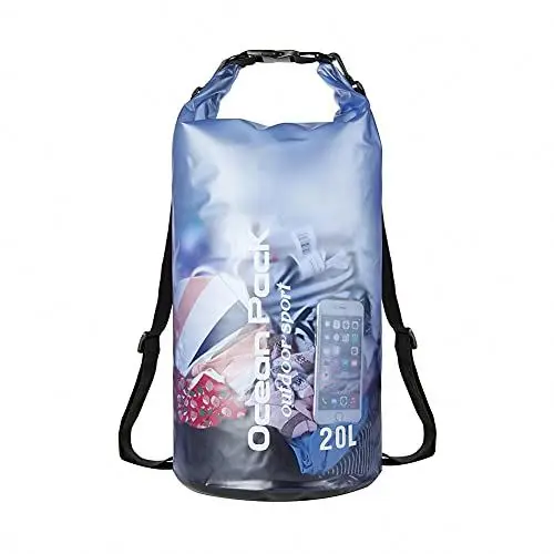 Outdoor Waterproof Dry And Wet Bag 500d Pvc Mesh Material Rafting Bag Swimming Beach Camping Hiking Waterproof Dry Bag
