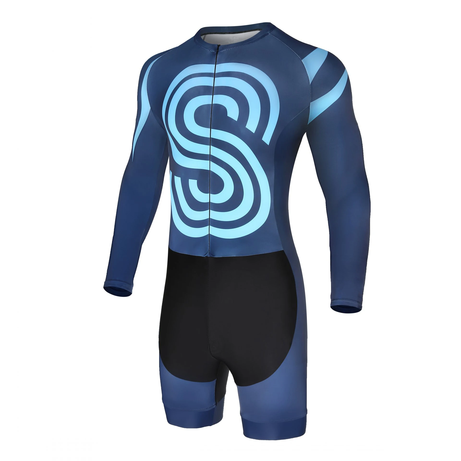 Sublimation Print Logo Inline Speed Skating Skin Suit Compression Skate Wear Men Roller Skin Trisuit Speed Skating Suit