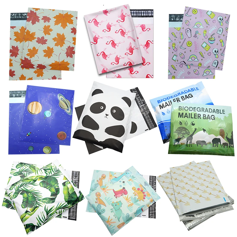 Custom Logo Self Adhesive Biodegradable Poly Bag Printed Poly Mailer Bags For Clothing Poly Mailer