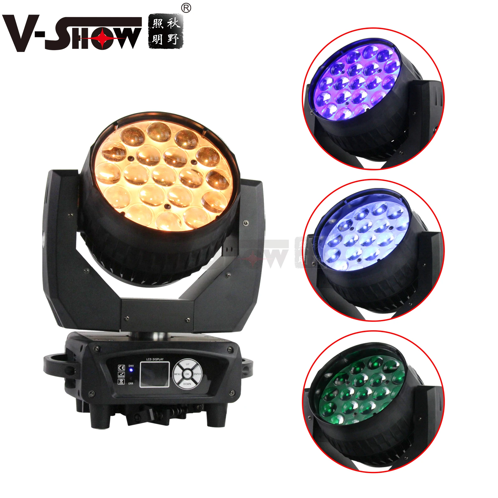 V-Show Led Aura 19 * 15W Mac Aura1915 Stage Lights Aura Moving Head Lights