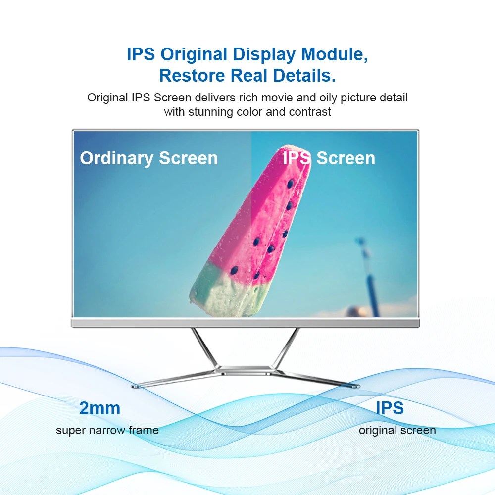 Desktop I3 I5 I7 Aio Computer 4gb Wifi 21.5 Inch All In One Monoblock Pc With Keyboard Mouse