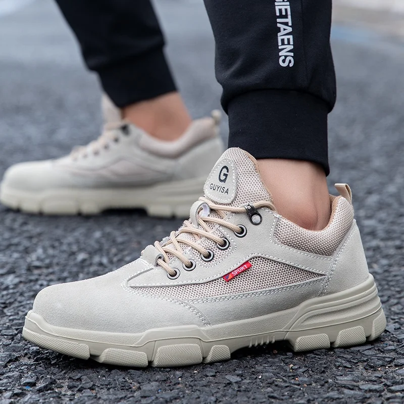 GUYISA Fashion safety shoes high quality steel toe anti-smashing outdoor work comfortable sports safety shoes