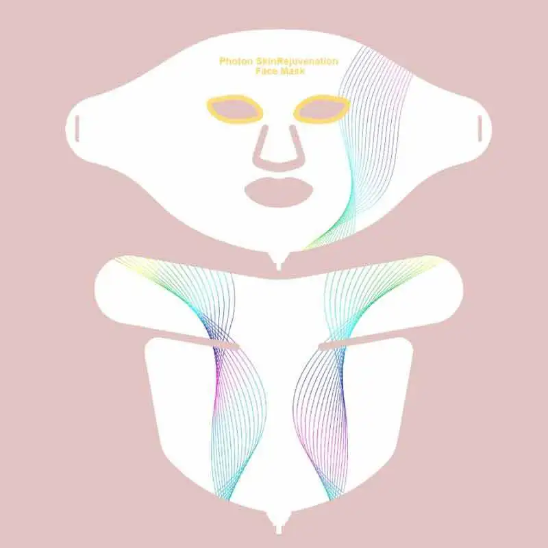 Home Use Beauty Device Portable Skin Rejuvenation PDT Photon 7 Color Led Silicone Facial Mask