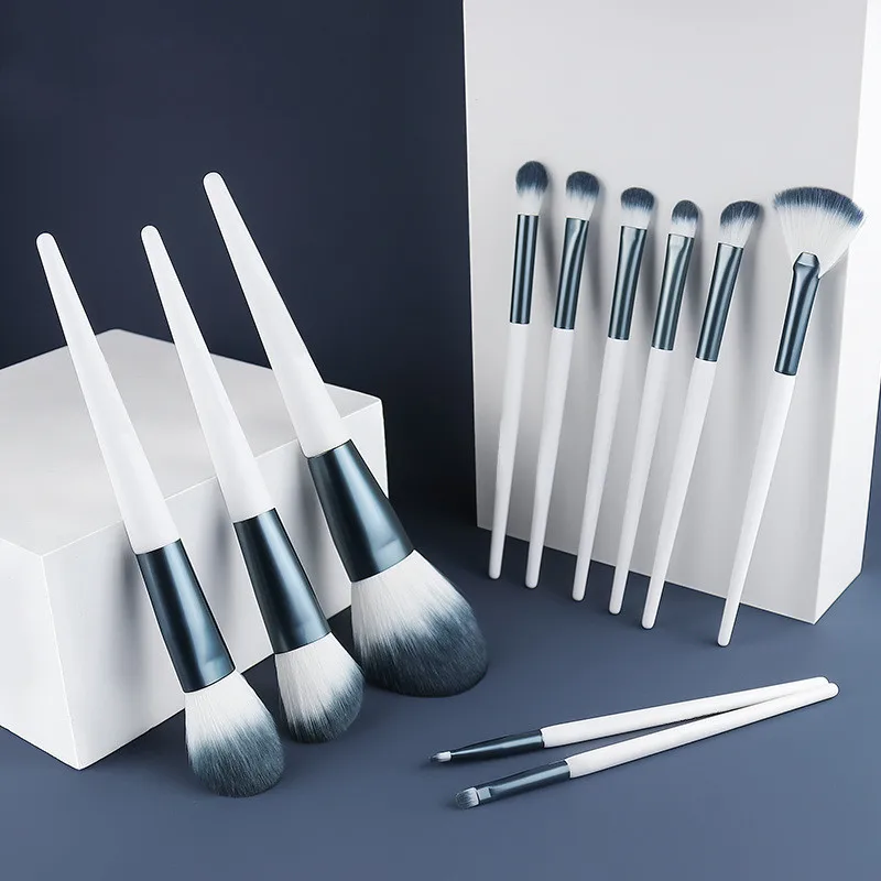 Wholesale Makeup Brushes Set Private Label 11pcs Synthetic Hair Makeup Brushes Soft Face/eye Wood Handle Makeup Brushes Set