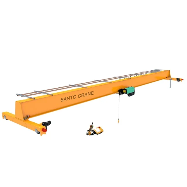 5 ton 10 ton 20 ton Motor Hoist Single Girder Bridge Overhead Crane for Workshop Warehouse Material Handling Modular Design