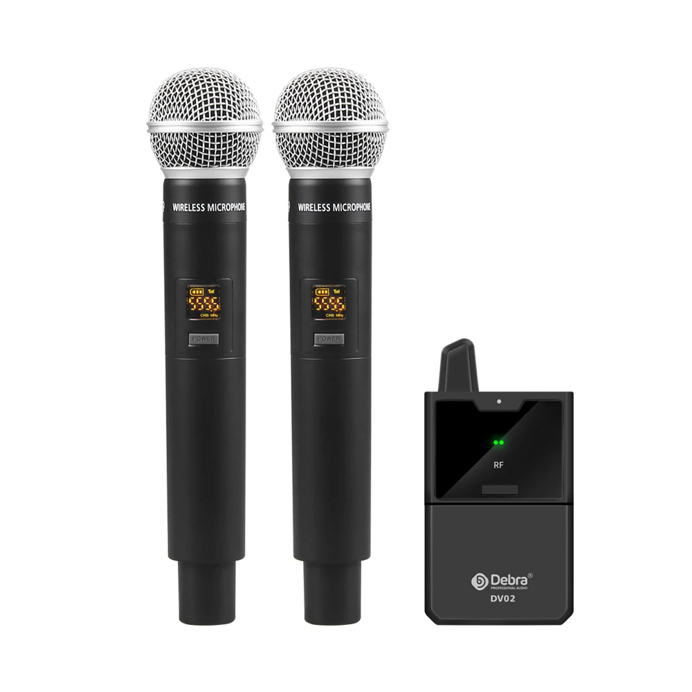 Debra Audio DV02H UHF Wireless Handheld Microphone 30channels 50m Ce Feed Processing Machines Office Furniture 2channel Cardioid