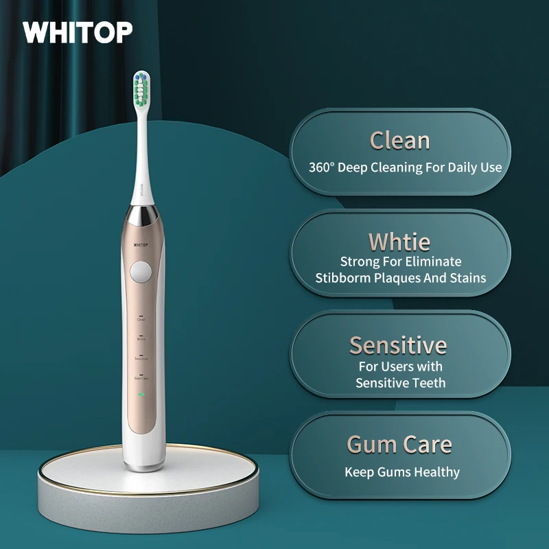 One Charge for 240 Days Sonic Electric Toothbrush Wireless Rechargeable 4 Modes Electronic Toothbrush For Adults Teens