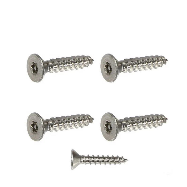 
TOP SS316 Metal Flat Head Torx Socket Tapping Screw with Pin 