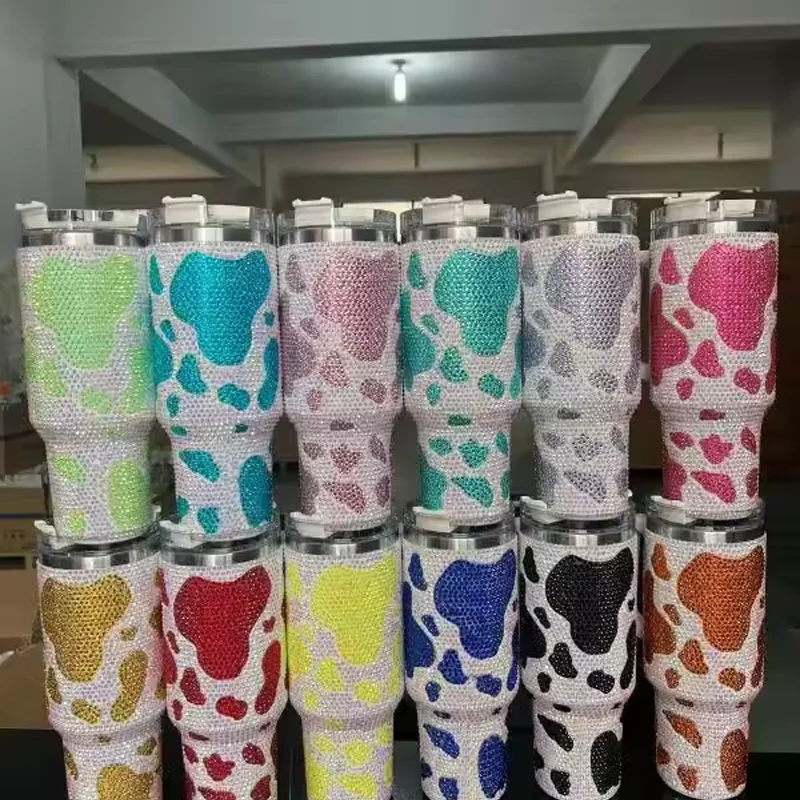 Hot sale 40oz straw tumbler with customized color logo special and gorgeous shape double wall stainless steel cup