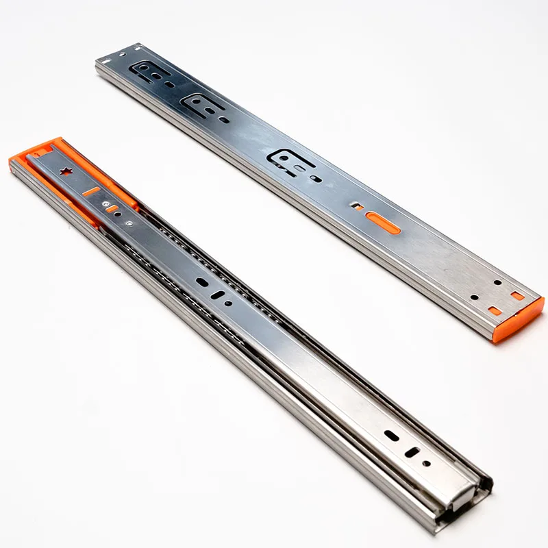 3-Fold Full Extension Ball Bearing Slide Soft Close Drawer Slide 45mm Sliding Hardware for Furniture Cabinets