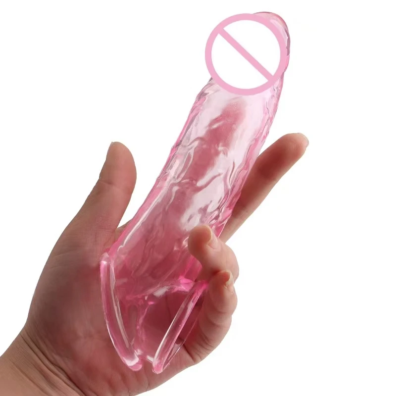 penis sleeve Reusable Condom Penis Extension Sleeve Delay Ejaculation Cock Cover Penis Extender Sex Toys For Men Adults Products