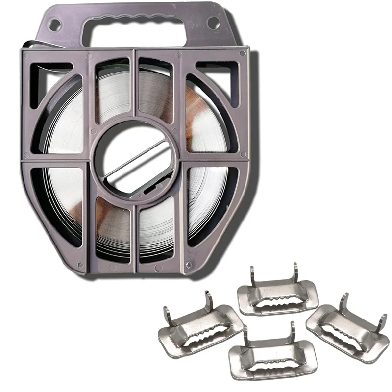 304 Stainless Steel Ear-lokt Buckle Steel Wing Clip 3/8'*1.0mm