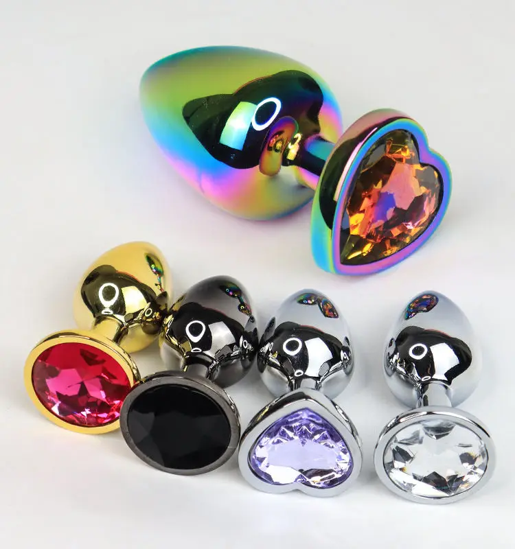 S-hande 3Pcs/Set S M L Metal Anal Butt Plug Stainless Sexy Toy Crystal Jewelry Anal Dildo Fetish Adult Sex Toy Anal Butt Plug