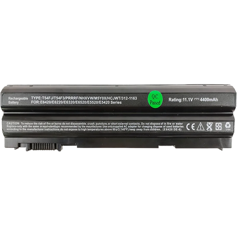 icr18650 11.1V 4400mAh 60WH lithium battery E6420 E6520 E5420 E5520 e6430 7420 T54FJ For dell Latitude laptop battery 8858X