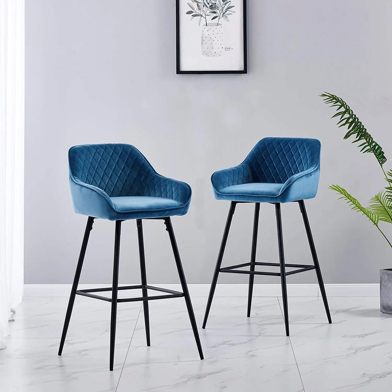 bar seat restaurant kitchen stools blue modern  counters stool chair bar