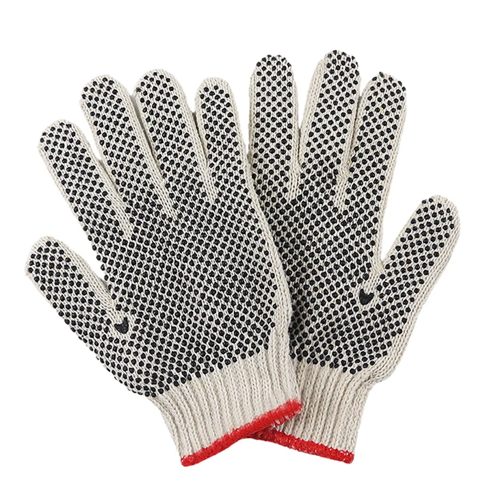 Professional Factory Supply Equipment Anti-Slip Cheap Working Glove PVC Dotted Gloves
