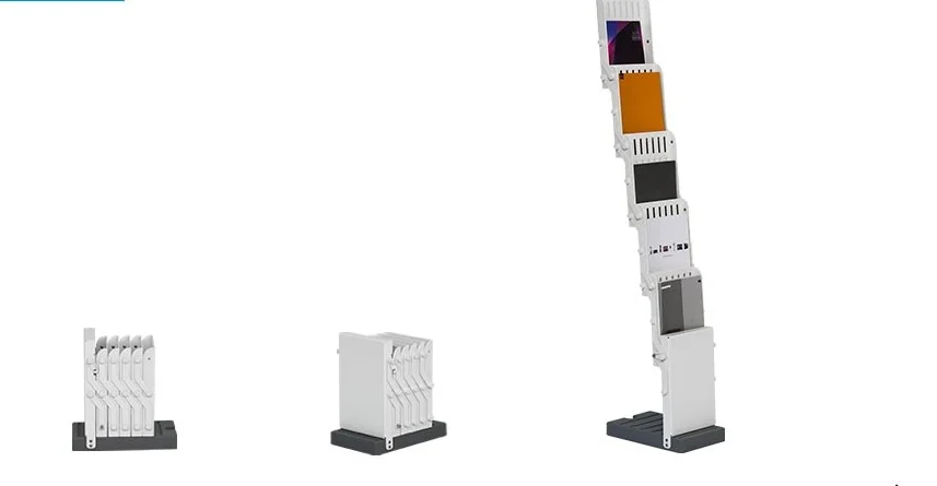 
High quality Fold-up brochure holder A4 Magazine Catalog Literature Rack for trade show exhibition booth 