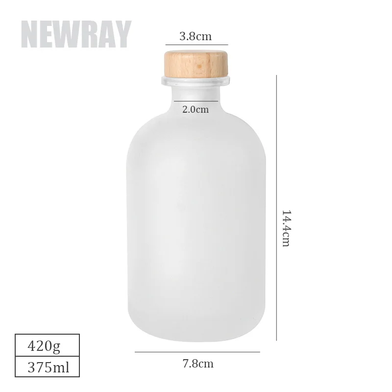 Newray Заводская прямая 375 мл стеклянная бутылка круглой формы