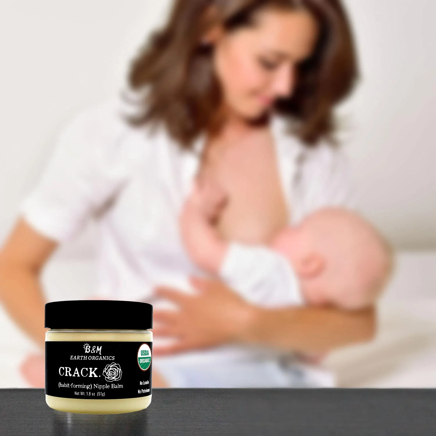 Organic Nipple Cream Lanolin Free Nipple Butter Balm for Breastfeeding Mother No Need to Wash Off Safe for Baby and Mama