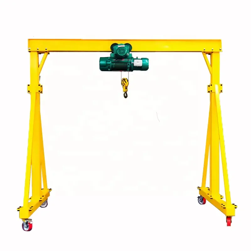 Factory Supply Rail Mounted 2 Ton 5 Ton 10 Ton A Frame Monorail Hoist Single Girder Gantry Crane For Indoor and Outdoor Use
