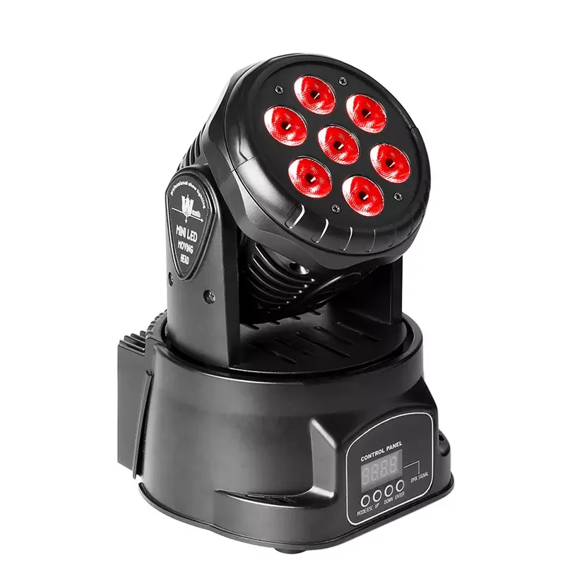 Guangzhou Factory Price 10W*7pcs RGBW Professional MIni LED Moving Head Light LED Washing Show Light Stage Lighting