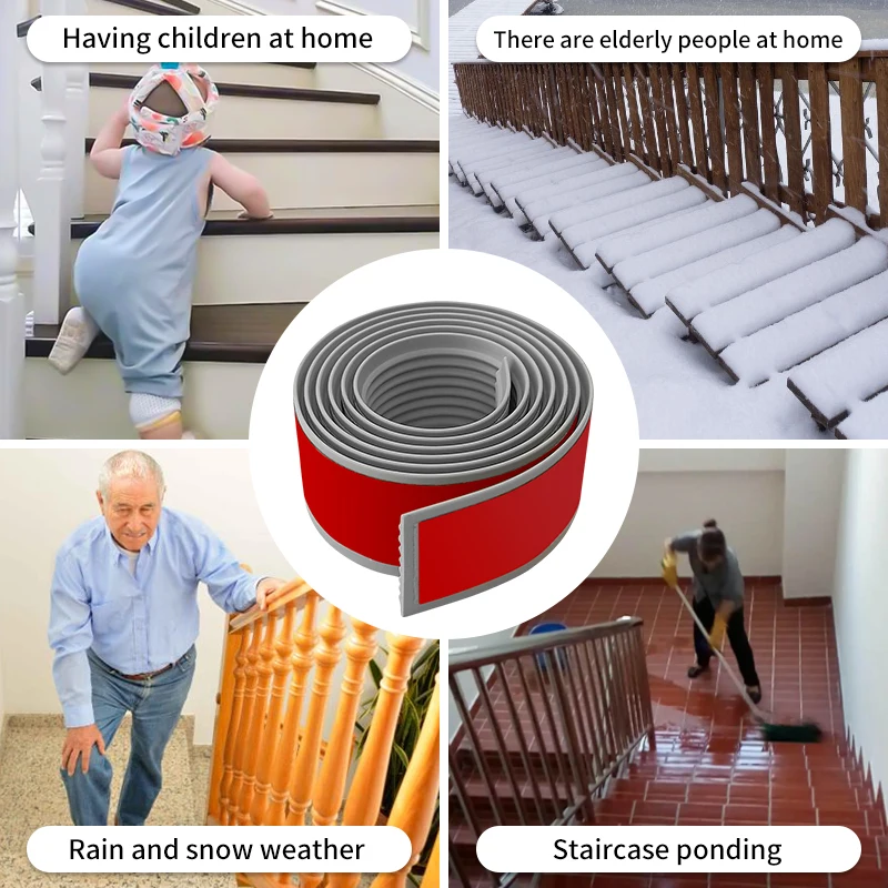 PVC Material Stair Treads and Vinyl Floor Strips for Improved Stair Safety