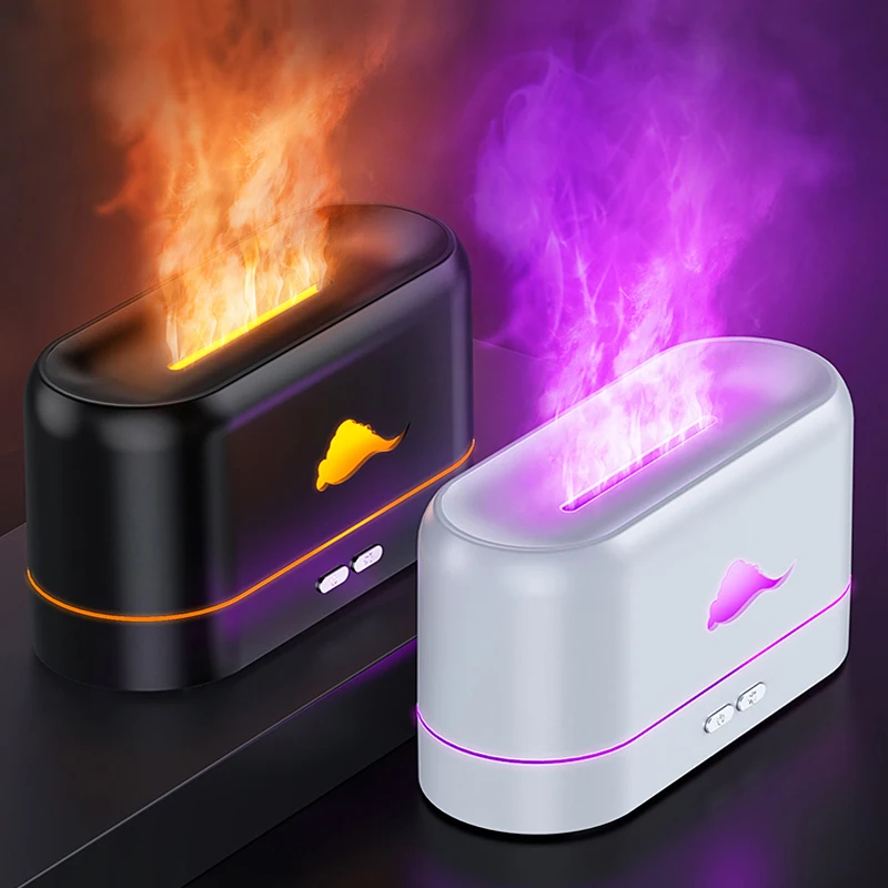 Горячая USB Ультразвуковой увлажнитель с эфирными маслами ароматерапии рассеиватель пламени увлажнитель воздуха с 3D огонь LED свет