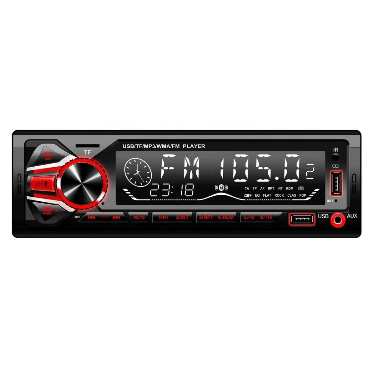 2023 High Quality Big Screen 6rca Subwoofer Output Dsp Car Receiver With Hands Free Fast 2.1a Charging 2usb Slot