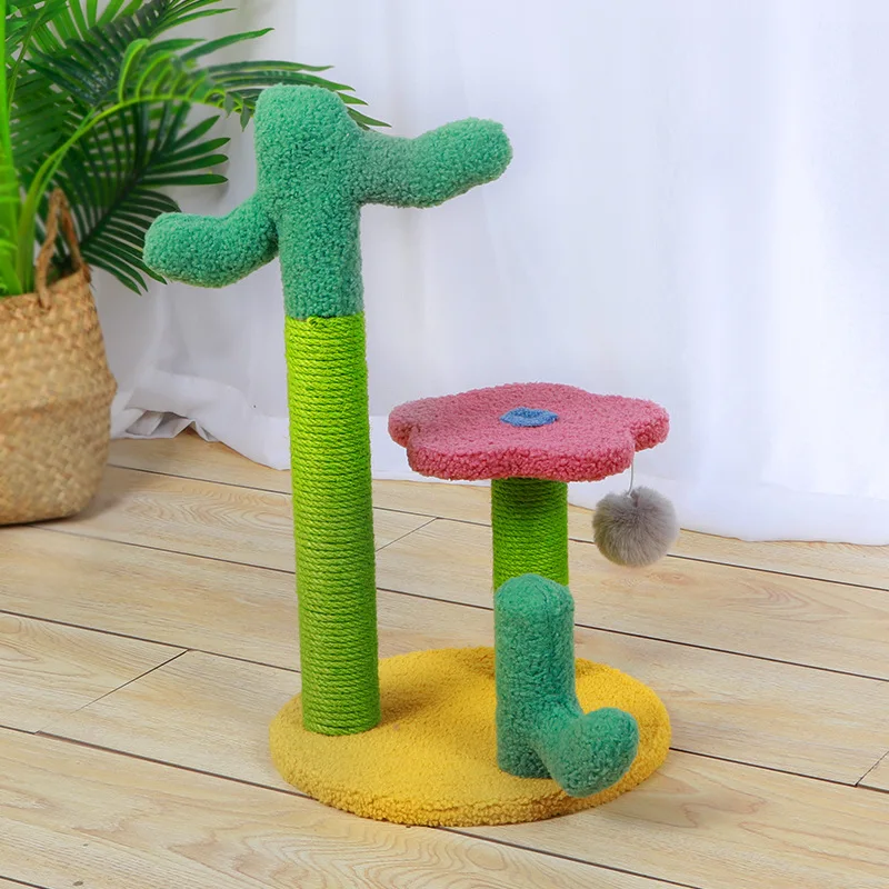 Factory Wholesale Top Pet Furniture House Products Scratching Post cat tree Pink Cat Tree Tower to Ceiling