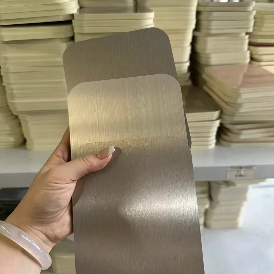 1220X2440mm Flexible Bamboo Charcoal Veneer Carbon Crystal Wall Panel Board