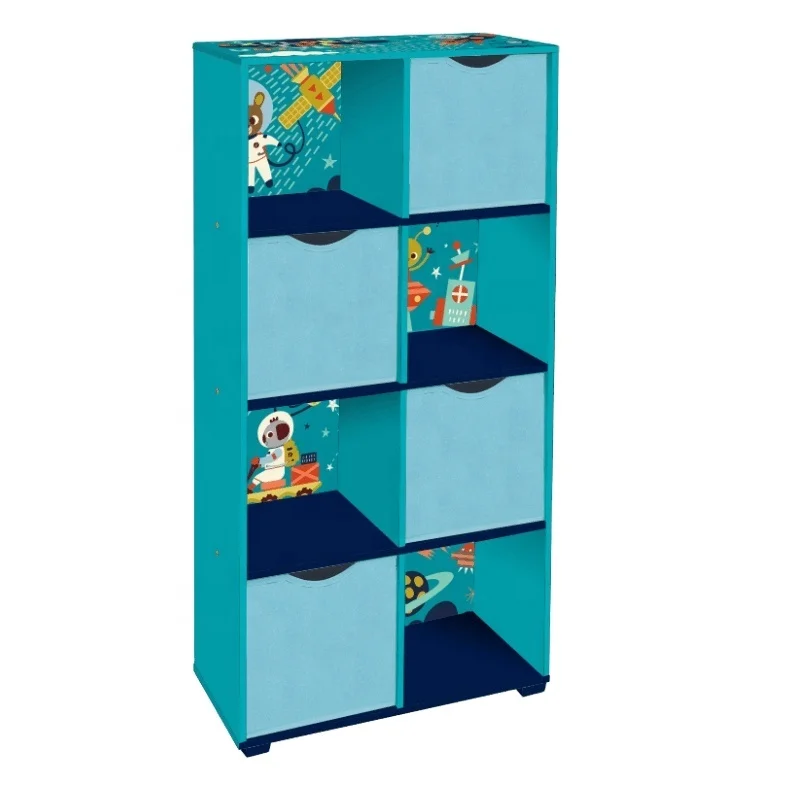 Деревянный шкаф для хранения Toffy & Friends с тканевыми ящиками