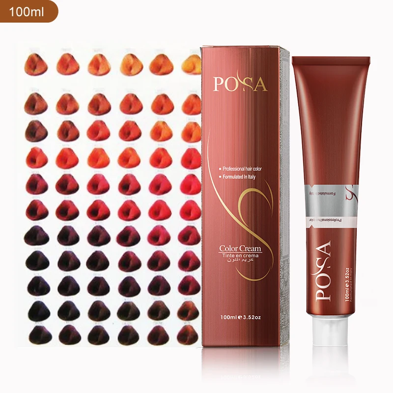 POSA 100% Cover Grey Hair  Professional Permanent Fashion  Hair Color for Salon Use