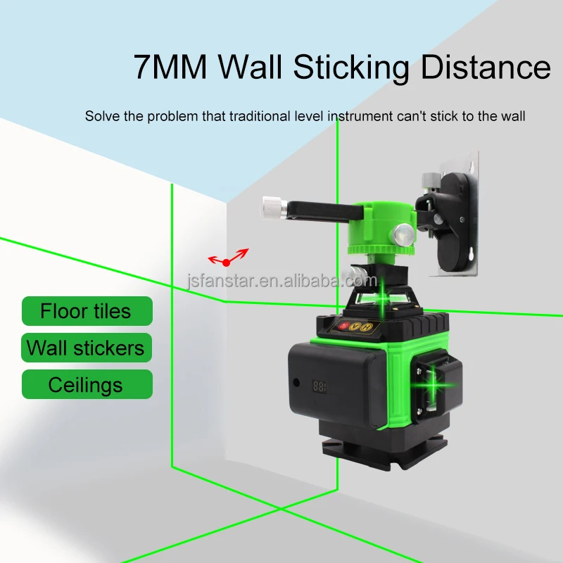 New Digital 16 4d 360 rotate green lines auto level cross laser manufacturers