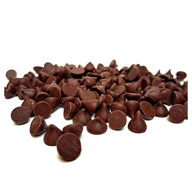 Wholesale Organic Excellent Quality 65% 70% Dark Chocolate Chips Cacao Cocoa Coins With Sugar Cane From Peru