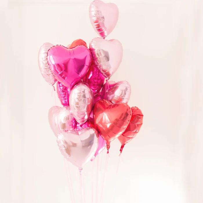 Wholesale 18 Inch Heart Shaped Gradient Metallic Foil Balloon Heart for Party Decorations Balloons