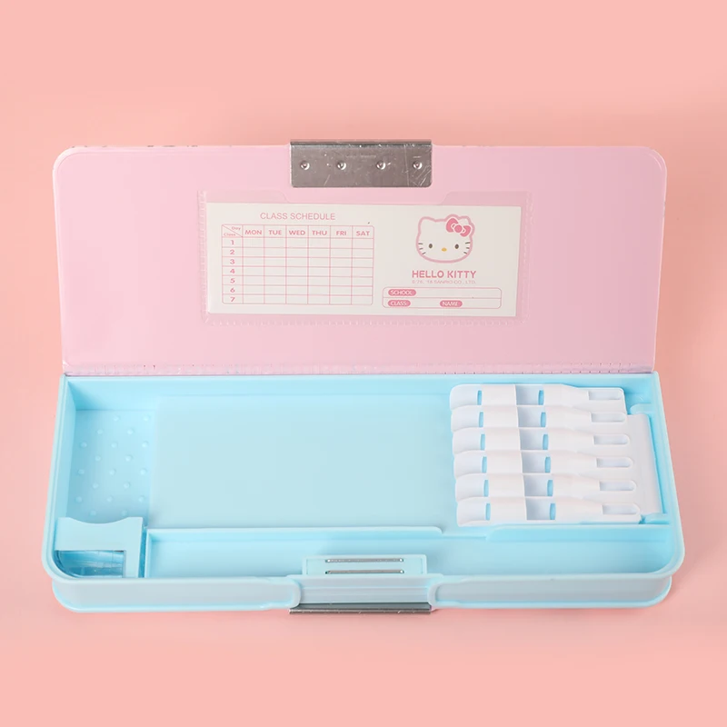 Topsthink Personalized Laser PVC Pen Bag Pouch Hello Kitty Durable Students Kawaii Cute Stationery Zipper Pencil Box