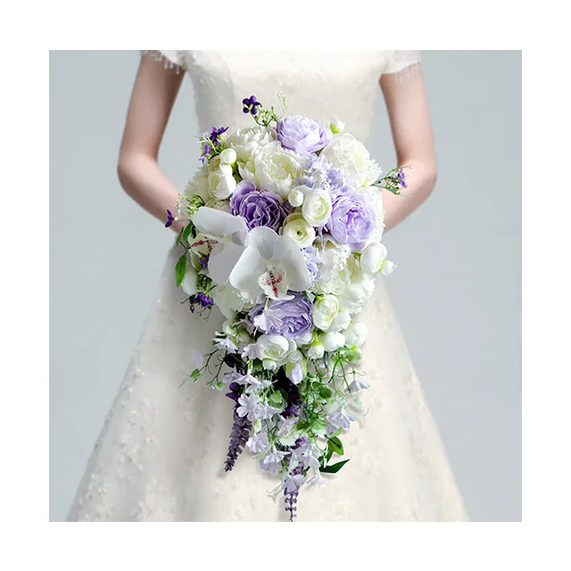 Ammy Artificial flower bouquet Butterfly orchid The bride carries an outdoor wedding bouquet flower ball home decoration