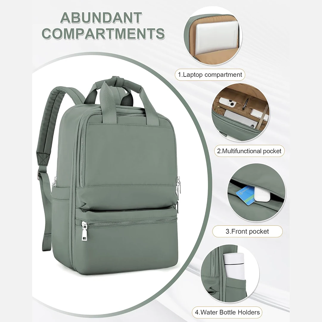 YOUK Practical Comfortable Unisex Travel Backpack Multifunctional Waterproof Nylon Canvas Fashion Shoulder Bag Zipper Airline