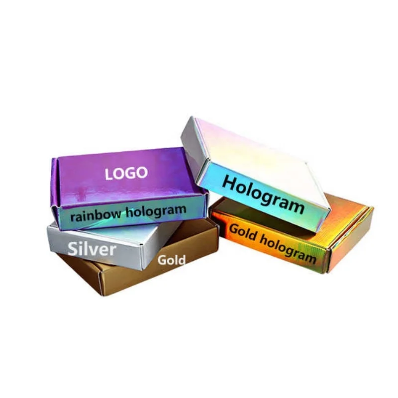 Custom Logo Printed Flat pack Packaging Box Corrugated Die Cut Folding Kraft Mailer Shipping Mailing Box